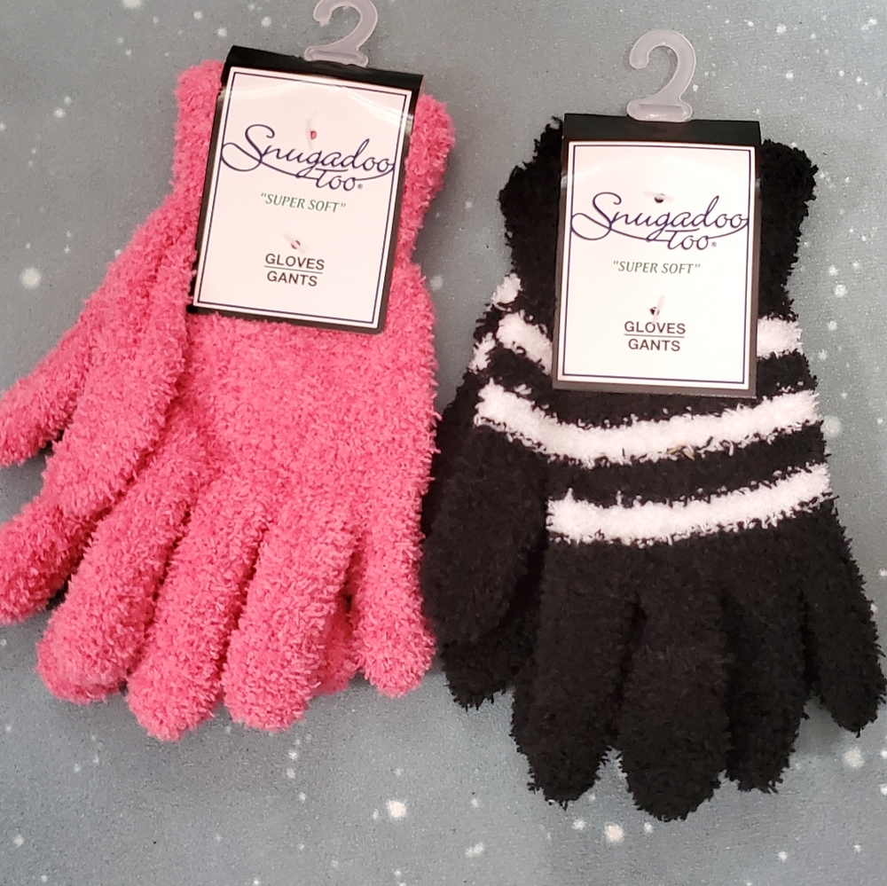 Fluffy winter gloves